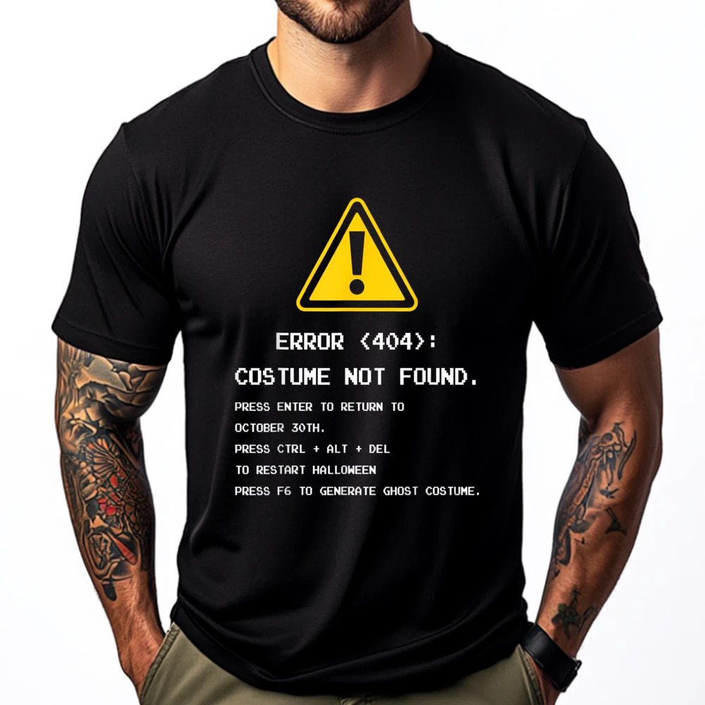

404 Error Costume Not Found y Geek Computer Luxury T Shirt Men High Quality Cotton T Shirt Men Design