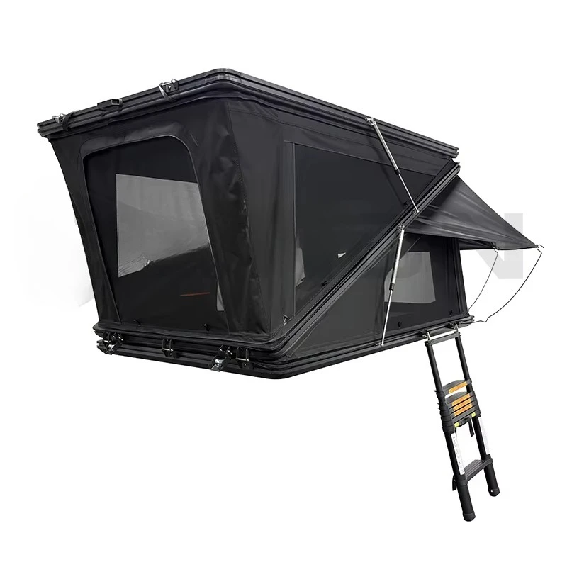 Z Shape Car Rooftop Tent Outdoor Camping Aluminum Roof Top Tent Hard Shell SUV Self-Driving Tours Folding Top Roof Tent