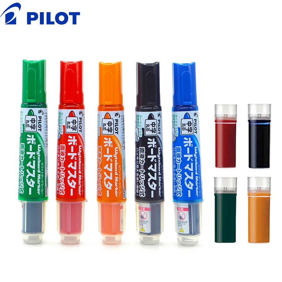 Pilot Whiteboard Marker 1.7-12mm 보드마카 6 Types Writing Point Erasable Refillable Liquid Ink Pen Teachers,Training ,Painting Pen