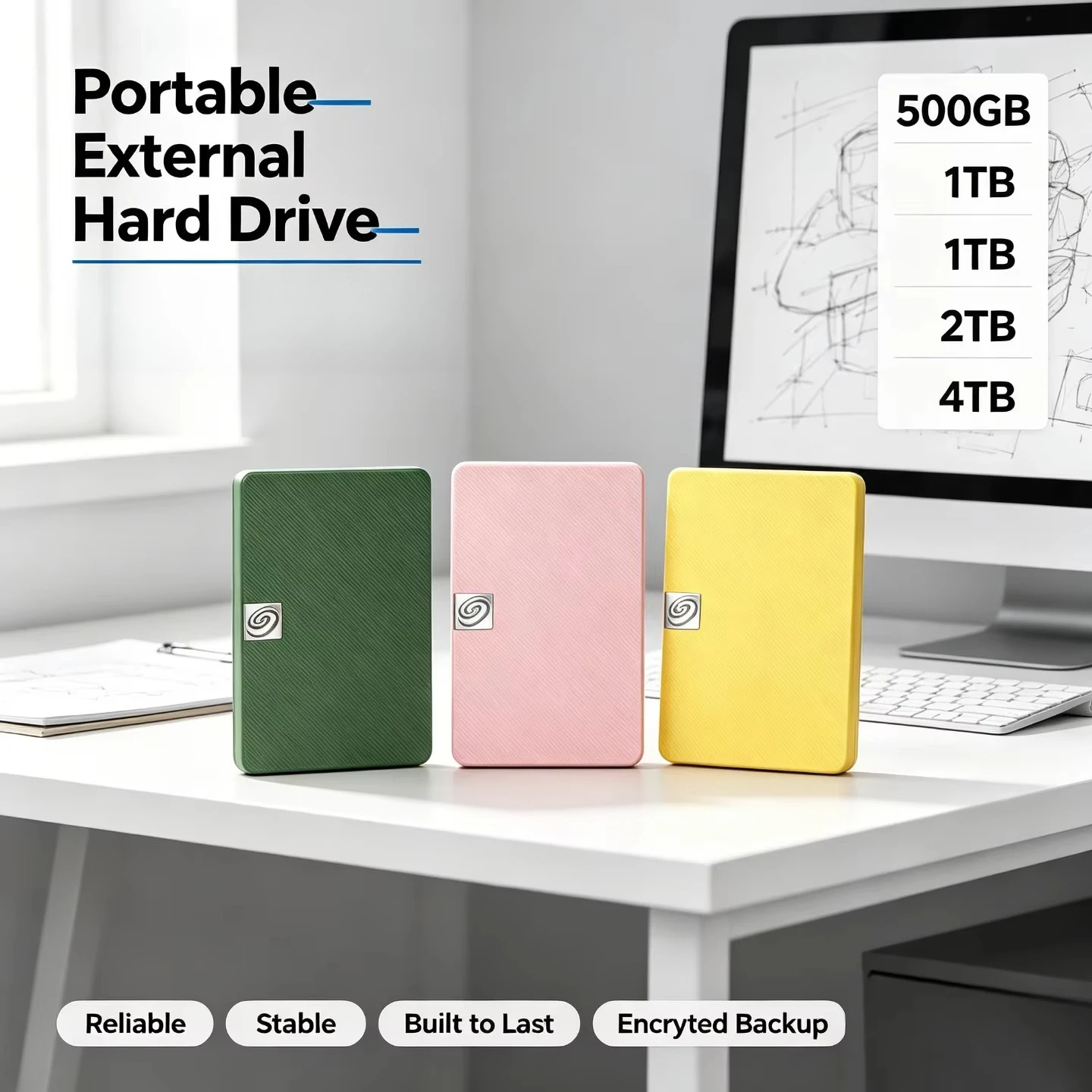 with Wide Compatibility Portable External SSD The Flagship Portable Drive for Backup, Gaming & Creation 500GB 1TB 2TB 4TB