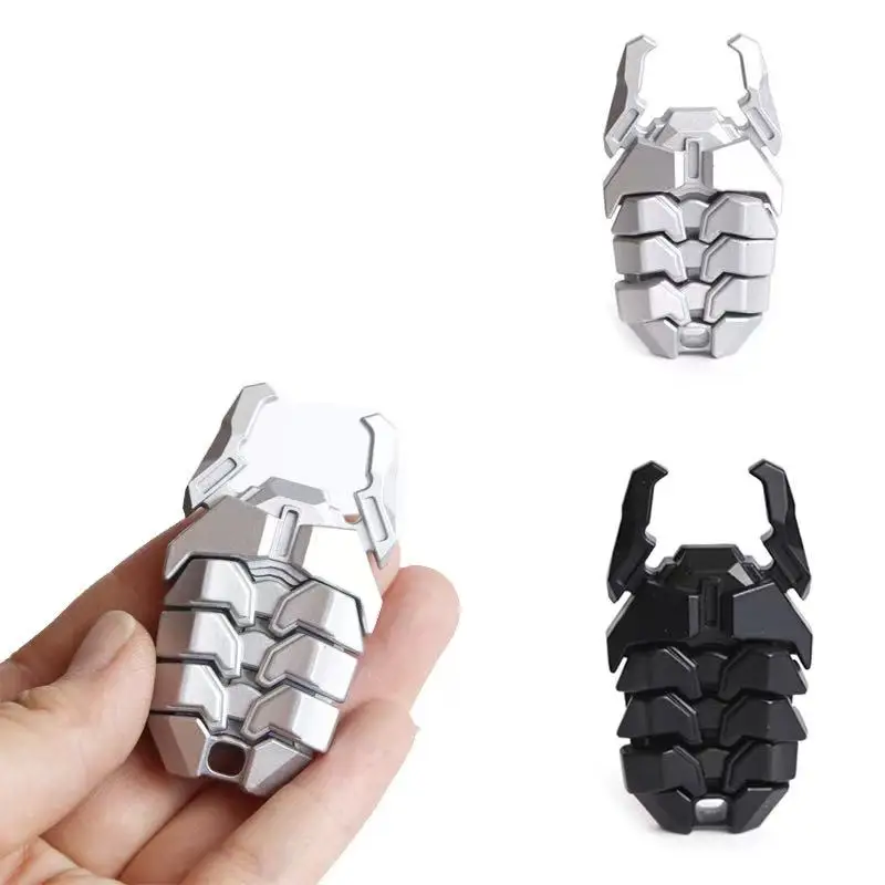Besouro edc metal clicker gangorra cartão de pressão magnética fidget controle deslizante mecânico empurrando placa moeda háptica sensorial alívio do estresse brinquedo