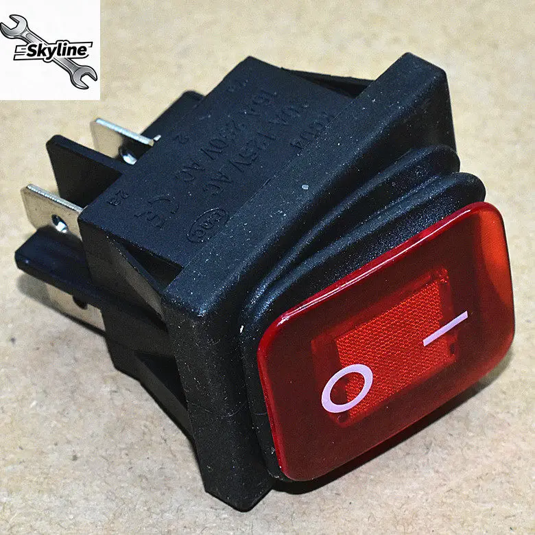 Waterproof switch Steamer Noodle bucket Noodle machine Electric frying oven Oven power switch 4 foot buttons with light