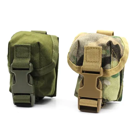 Single Frag Grenade Pouch Outdoor Accessory Waist Bag Tactical Molle Small Tool Bag Double Grenade Pouch  for Hunting Shooting