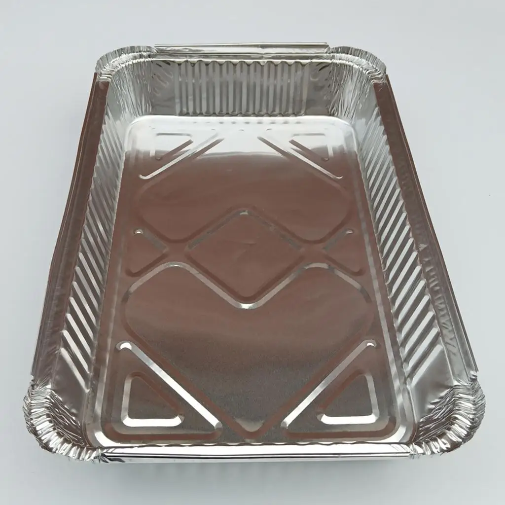 Non Stick Disposable Aluminum Foil Pans Rectangular Bakeware Trays for Grilling Broiling Freezer Safe