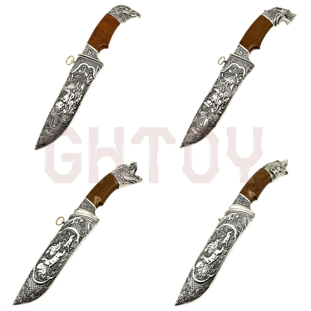 

33cm Machete Uncut Blade Swords Weapons Model High Quality Desktop Display Ornaments Collection Birthday Gift for Girl Boy Toys