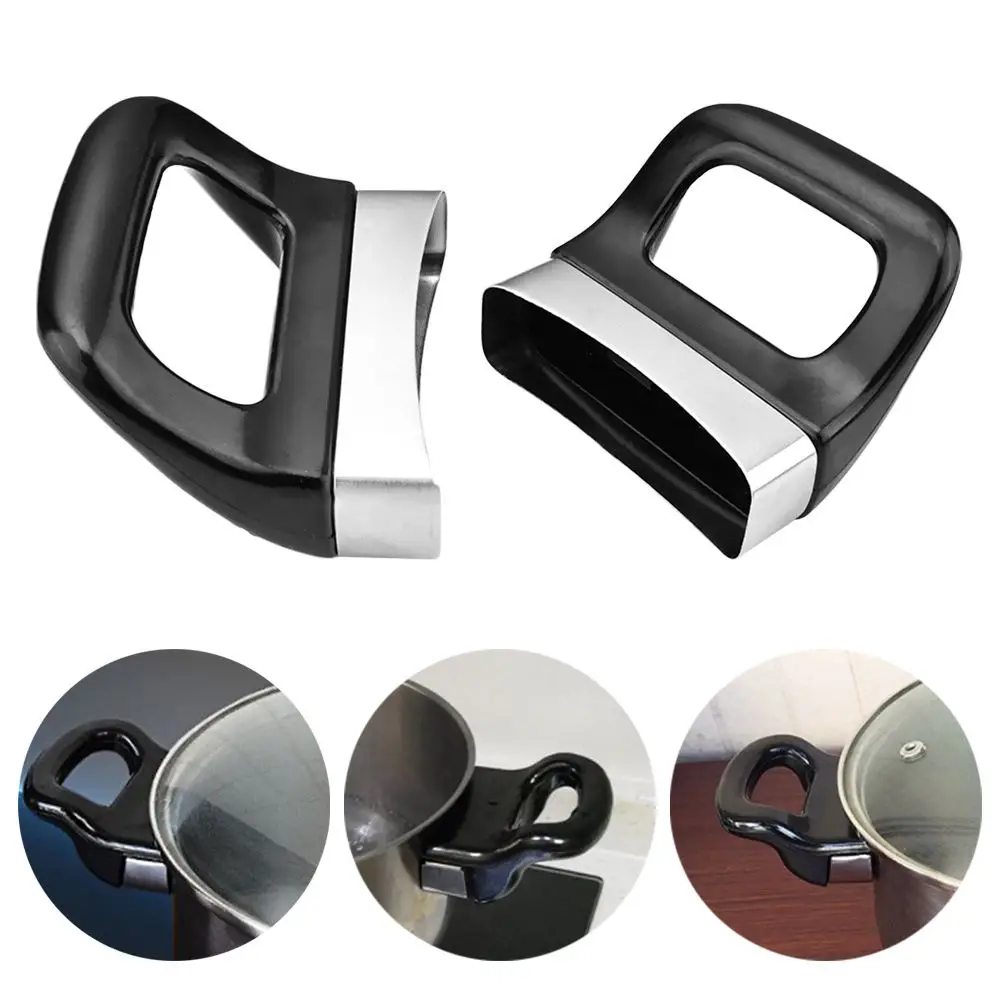 2pcs Lightweight Double Hole Kitchen Tool Side Handles Pot Handle Cookware Accessories Bakelite Grip