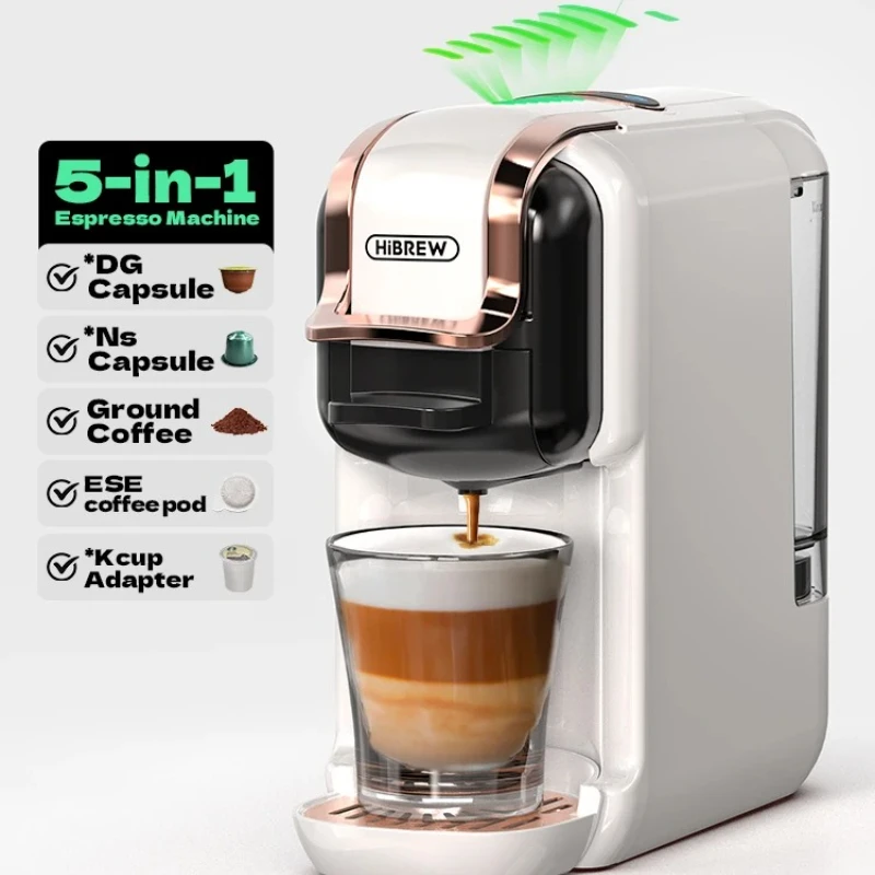 220V 1450W 4 en 1 máquina de café de cápsulas múltiples caliente/frío DG capuchino Nes cápsula pequeña ESE cápsula café molido cafetería 20Bar