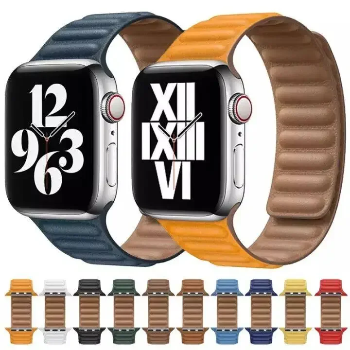 

Magnetic For Apple Watch Ultra 49mm Band 41mm 45mm 40mm 44mm 38/42mm Silicone Link Bracelet iWatch Series 8 7 6 SE 5 4 3 Strap