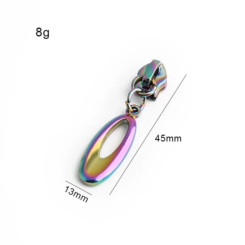 45x13MM 5# Nylon Metal Zipper Sliders Head For Garment Cloth Purse Bags Pull Tab Buckle Repair Kit DIY Sewing Craft Accessories