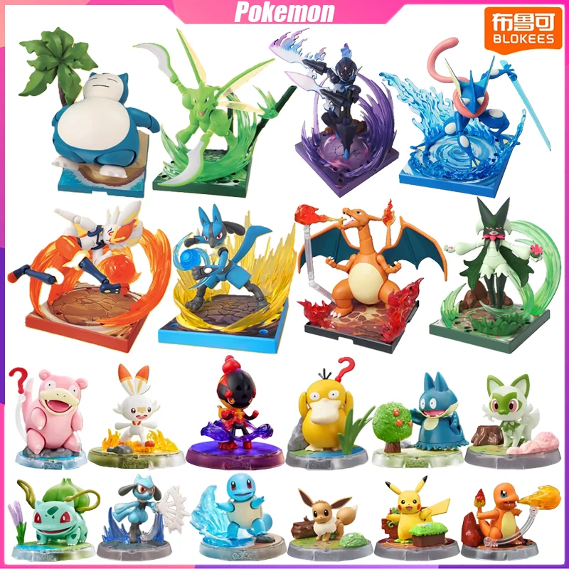 

Строительные блоки Blokees Pokemon, аниме-фигурки, украшение для рабочего стола, головоломка, сборка моделей, игрушки, подарки на день рождения для мальчиков и девочек