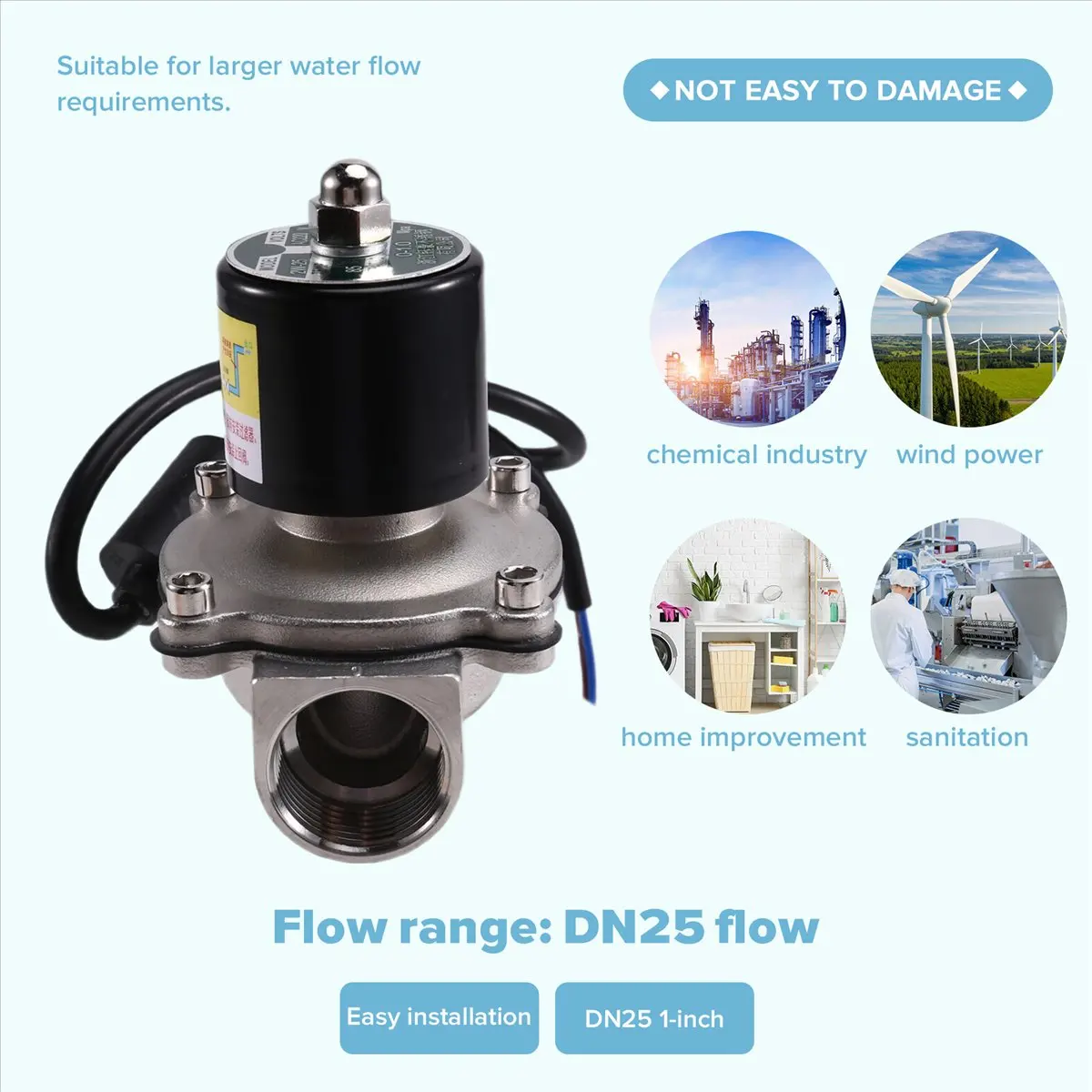 

Электромагнитный регулирующий клапан BABQ DN25 из нержавеющей стали 304 для водопроводных труб, 220В, нормально закрытый, 1 дюйм