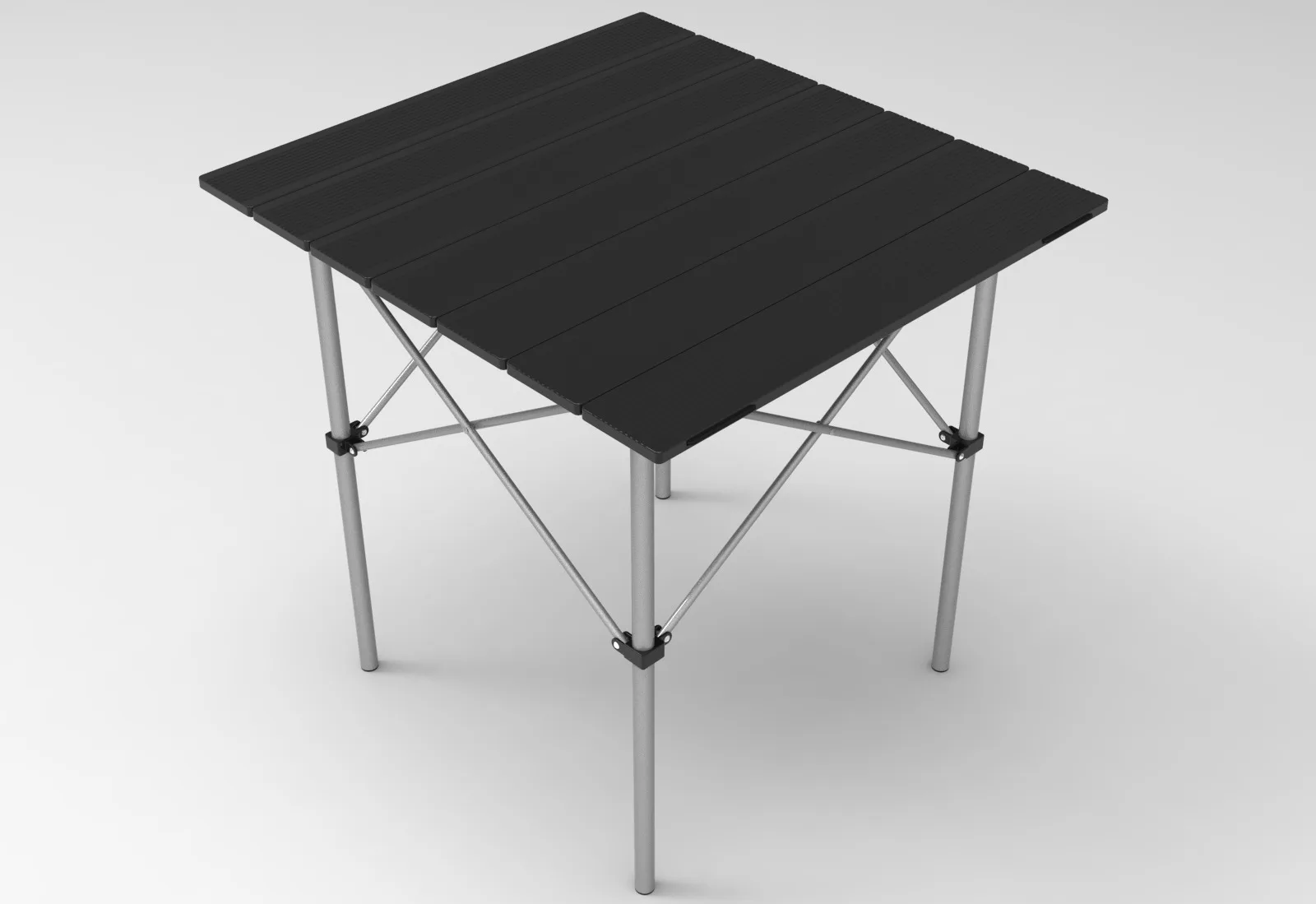 New version foldable camping and picnic table black