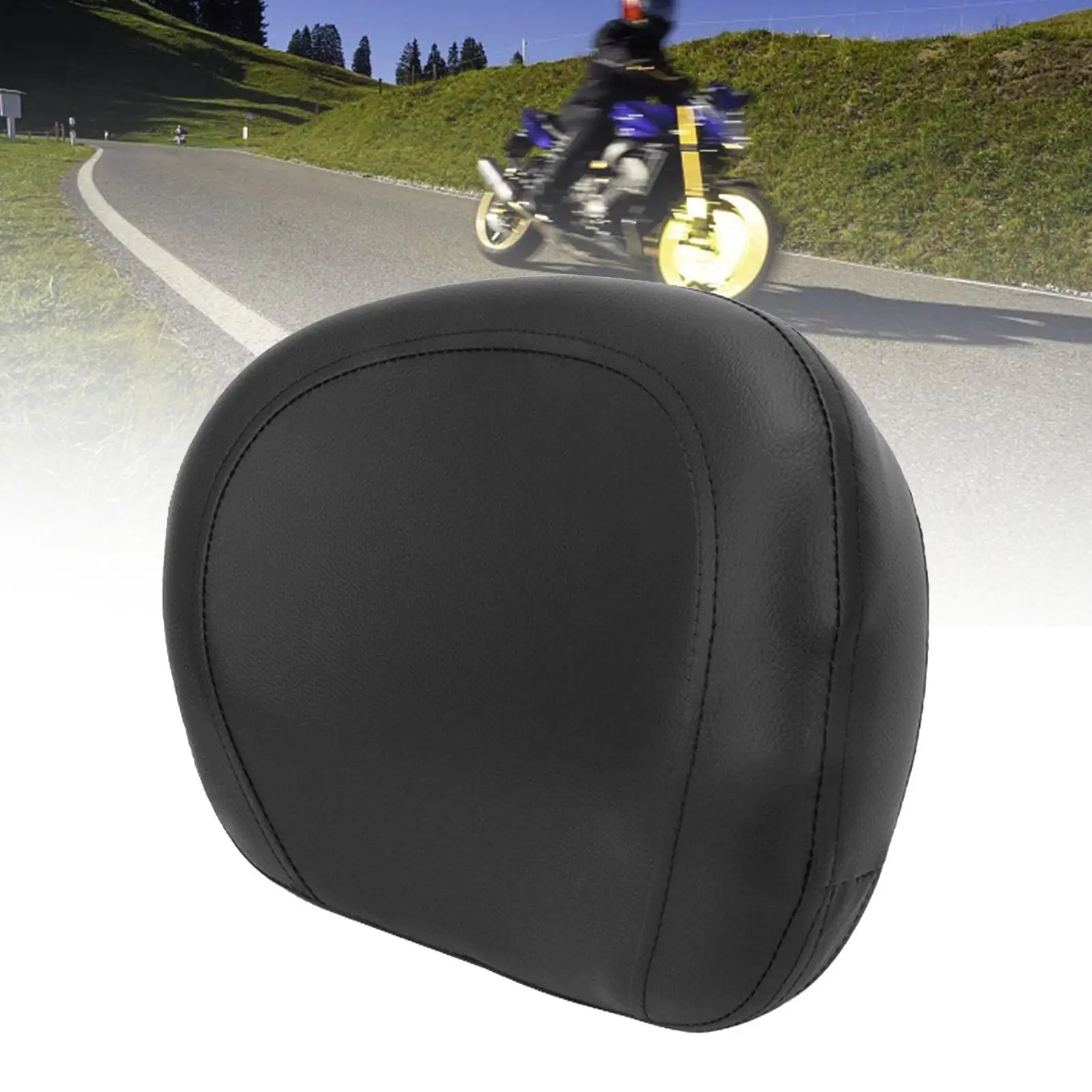 

Passenger Sissy Bar Backrest Cushion Pad Comfort Waterproof Easy Installation Universal Backrest Cushion Pad for Harley Davidson