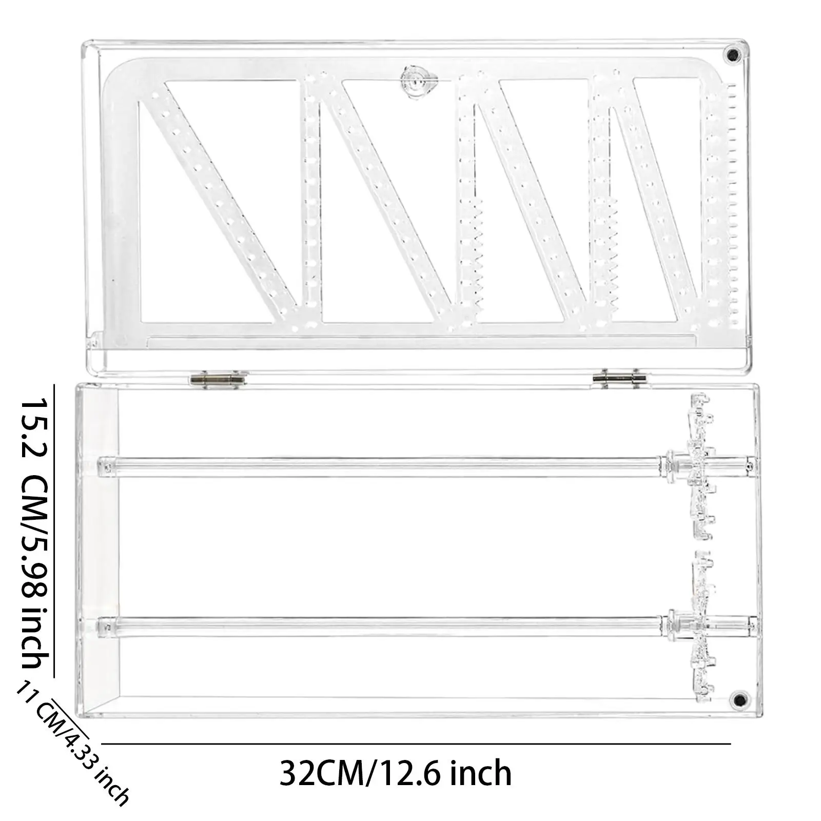 Acrylic Necklace Holder Stand Decor Jewelry Tower Pendant Display Case for Tabletop Long Necklaces Dorm Room Pendant Apartment