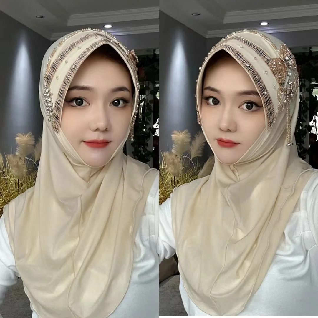 Lenço hijab Chiffon para mulher muçulmana, xale de luxo, lenço com borlas, Malásia, verão, fino, 05226, venda livre