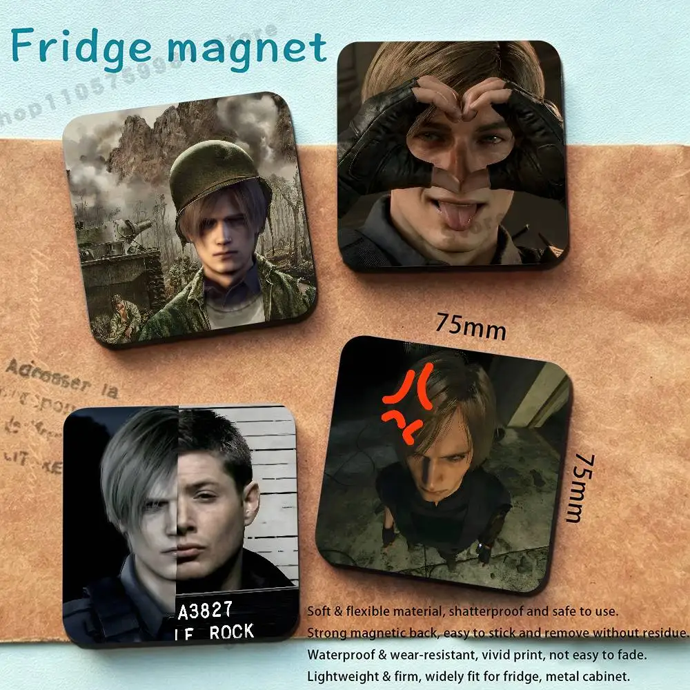 Cute Leon S R-Resident E-Evil Magnet Refrigerator Fridge Sticker for Home Decor DIY Wall Decor