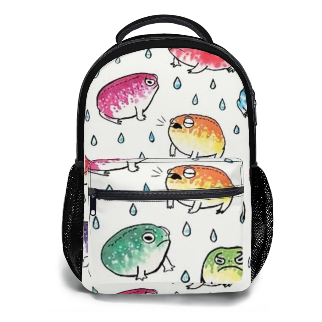 Sapos De Chuva Redonda Mochila Versátil, Grande Capacidade, Impermeável, Lavável Computer Bag, Unisex