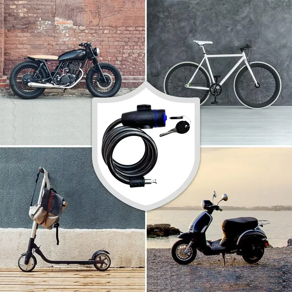 Heavy Duty Motorcycle Chain Lock 70cm Metal Anti Theft Bike Lock with 2 Keys for Maximum Security and Reinforcement of Bicycle