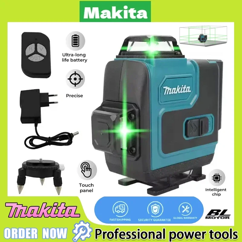 

Makita High-Precision Level Green Light Laser High-Precision 16-Line 360 Horizontal Vertical Cross Wall-Mounted PortableTool