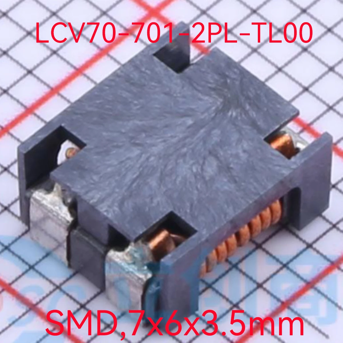 10PCS original LCV70 701 common mode filters 7.5uH@1MHz  80V 4A SMD,7x6x3.5mm CMC 7.5UH 2LN 700OHM LCV70-701-2PL-TL00