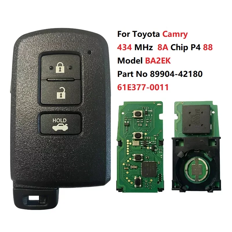 CN007118 Model BA2EK For Toyota Camry Smart Key Remote 434 MHz Crypto Part No 89904-42180 61E377-0011