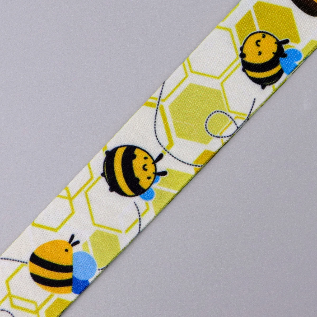 Cute Animals Bee Lanyard Neck Strap Keychain Sealed Jar Card Cover Badge Holder Mobile Phone Hang Rope Keyring Accessories Gifts