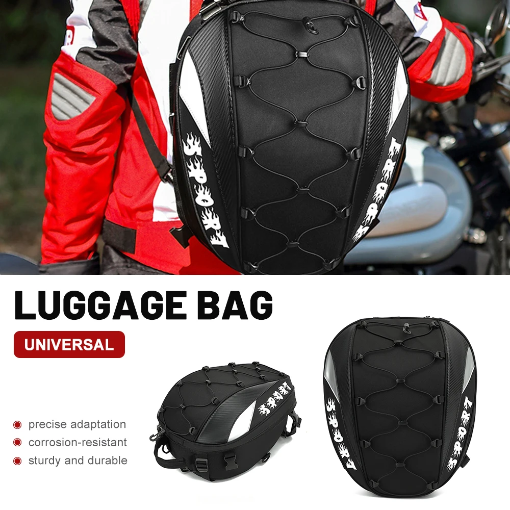 Universal Motorcycle Tail Bag Rear Seat Bag Waterproof High Capacity Rider Multifunction Backpack Tailbag