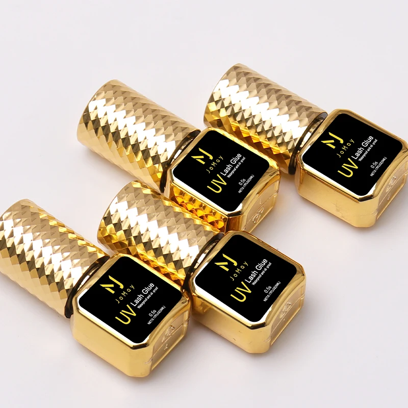 JOMAY Zwarte UV-wimperlijm 0,5S Supersnelle droge wimperlijm voor verlenging Verhoog de snelheid Zwarte lijm Waterdicht en oliebestendig