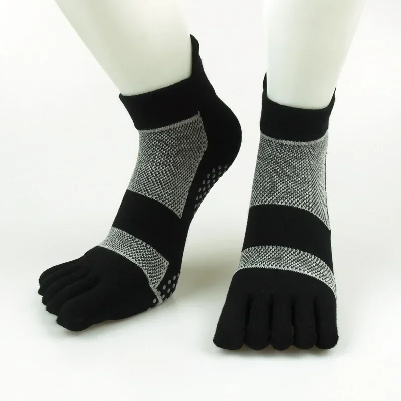 20Pairs Men\'s Cotton Running Five-Finger Socks Foot Dispensing Anti-slip Shock Absorption Sweat-absorbing Thickened Socks