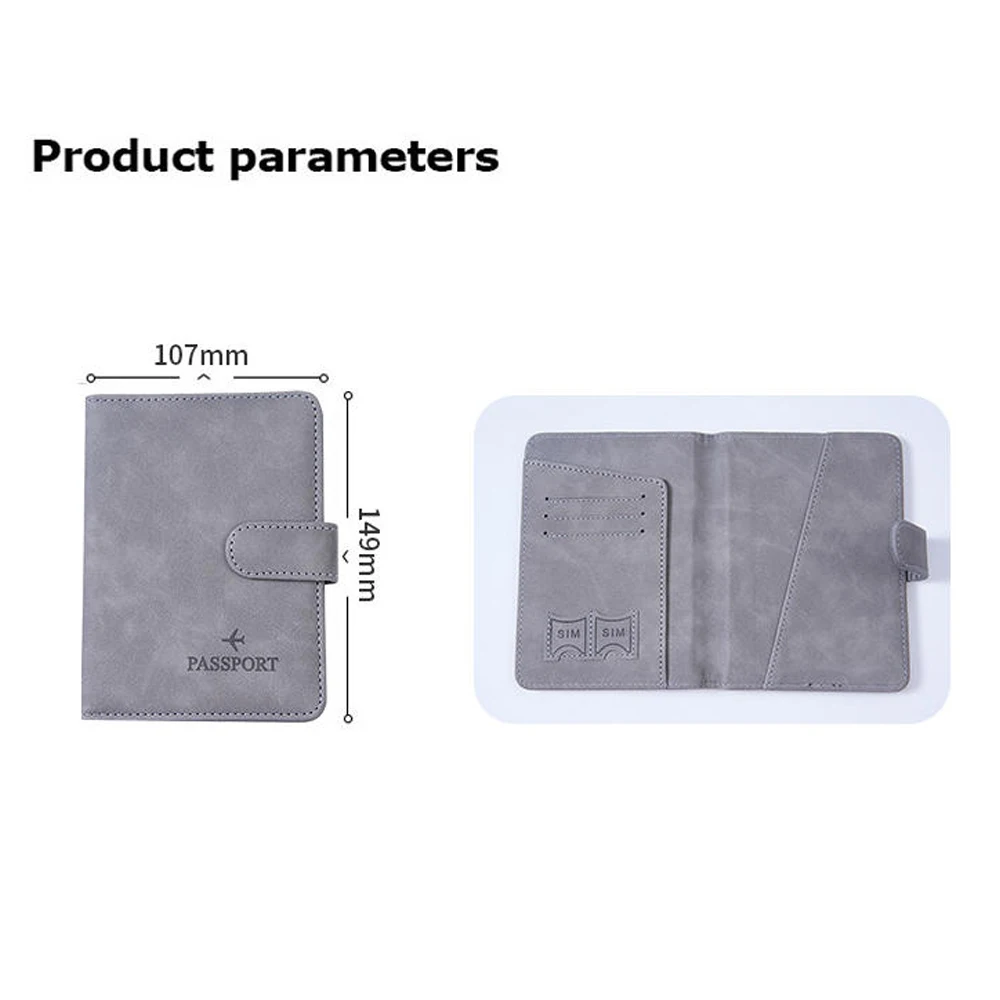 أغطية جواز السفر متعددة الألوان حافظة حجب Rfid من جلد البولي يوريثان حافظة جواز سفر مقاومة للتآكل لمحفظة المطار الدولي #4