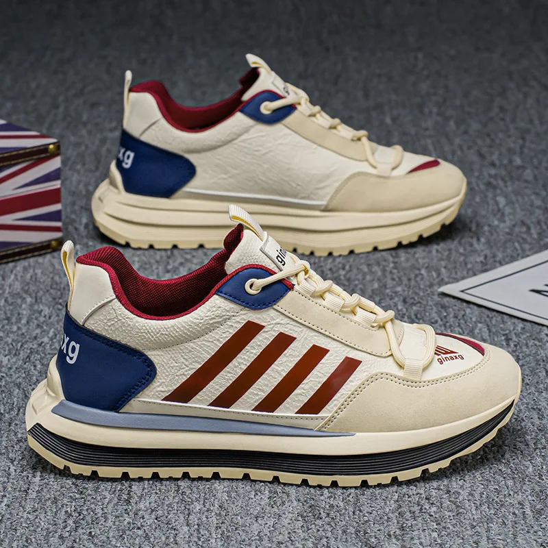 

Мужские повседневные кроссовки высокого качества, модные подростковые туфли на платформе с мягкой подошвой, модные уличные универсальные кроссовки Tenis 2025