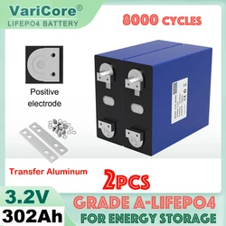 2pcs VariCore 3.2V 302Ah Lifepo4 Battery pack Lithium Iron Phosphate DIY 4s 12v 24v 36v Energy Storage Solar RV Campers Grade A