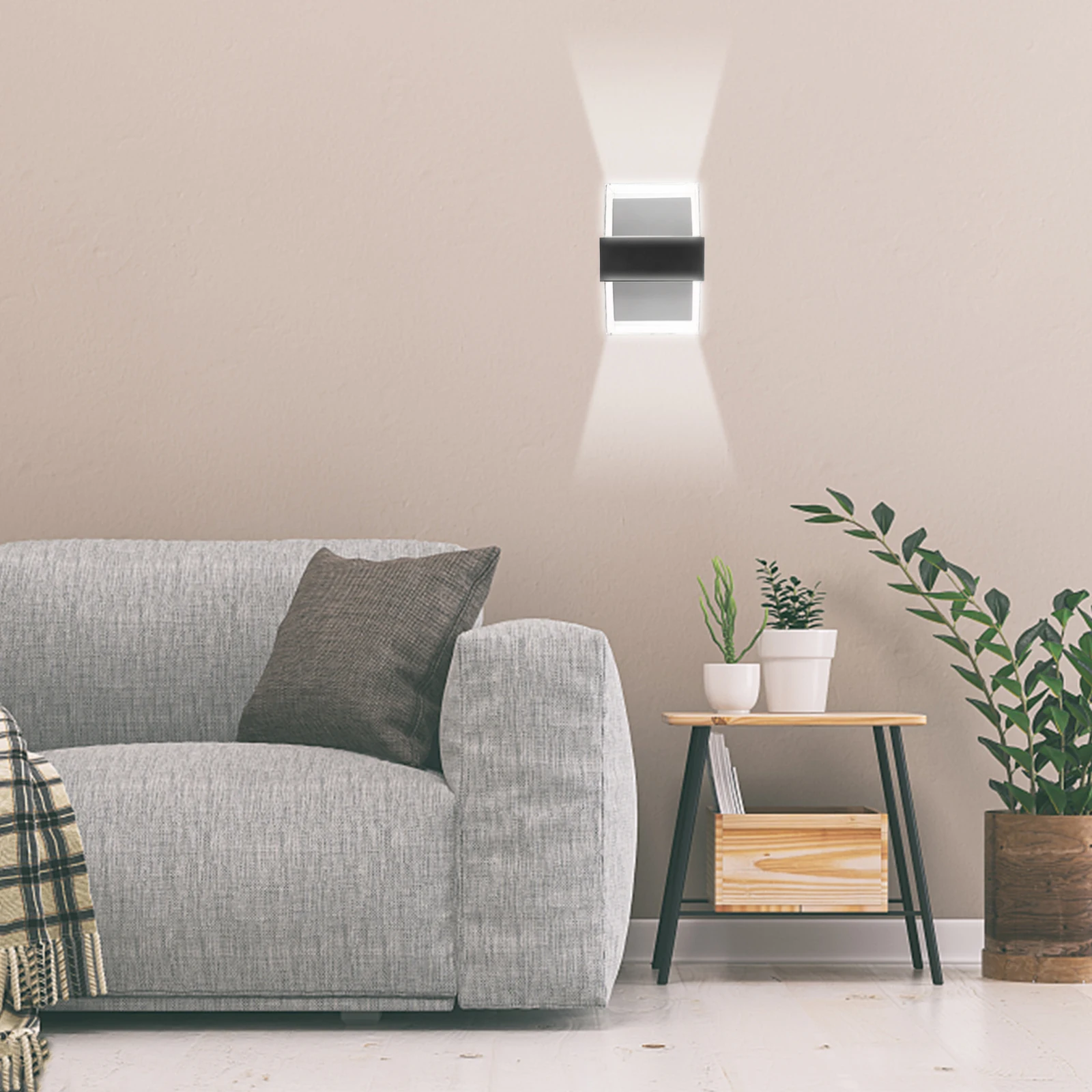 

6W LED Wall Lamps Bedroom Living Room Acrylic Wall Sconce Corridor Wall Stairs Simple Decorative Wall Lamp (Cool White)