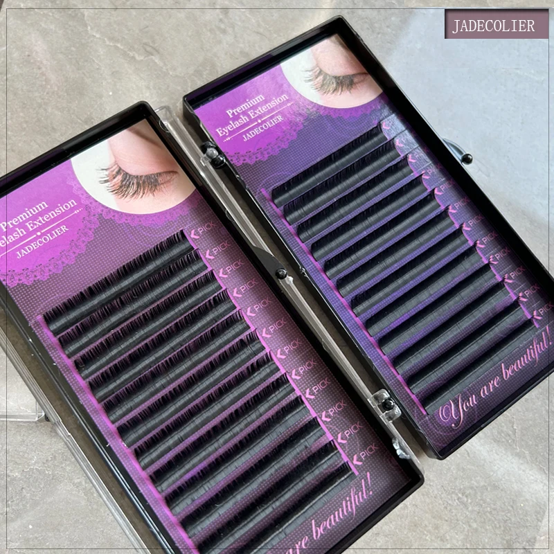 New 4 trays/lot C D Curl synthetic mink eyelash extension high quality Professional individual false eyelash beauty makeup tool