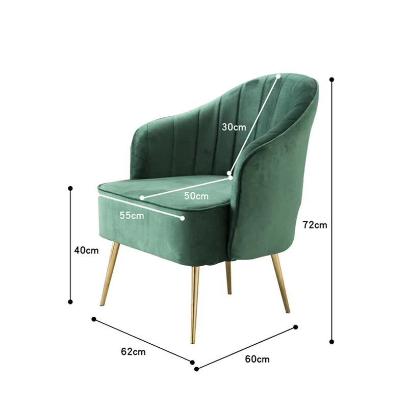 Living Room Sofa Seat Nordic Leisure Chair Indoor Dressing Stool Single Living Room Chair Dining Chairs Individual Armchair