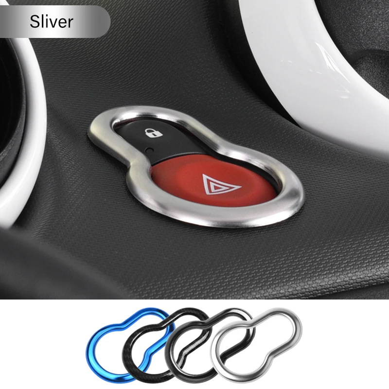 

Center Console Warning Lights Button Decoration Trim Hazard Lamp Sticker Cover Car Accessories For Smart 453 Fortwo Forfour 2015