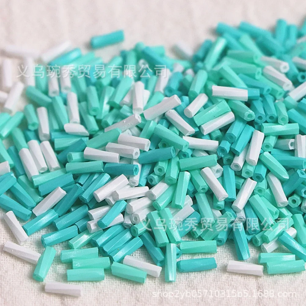 260 solid color tube beads 2x6mm twisted glass beads spiral seed beads DIY bracelet jewelry dress making clothing accessories