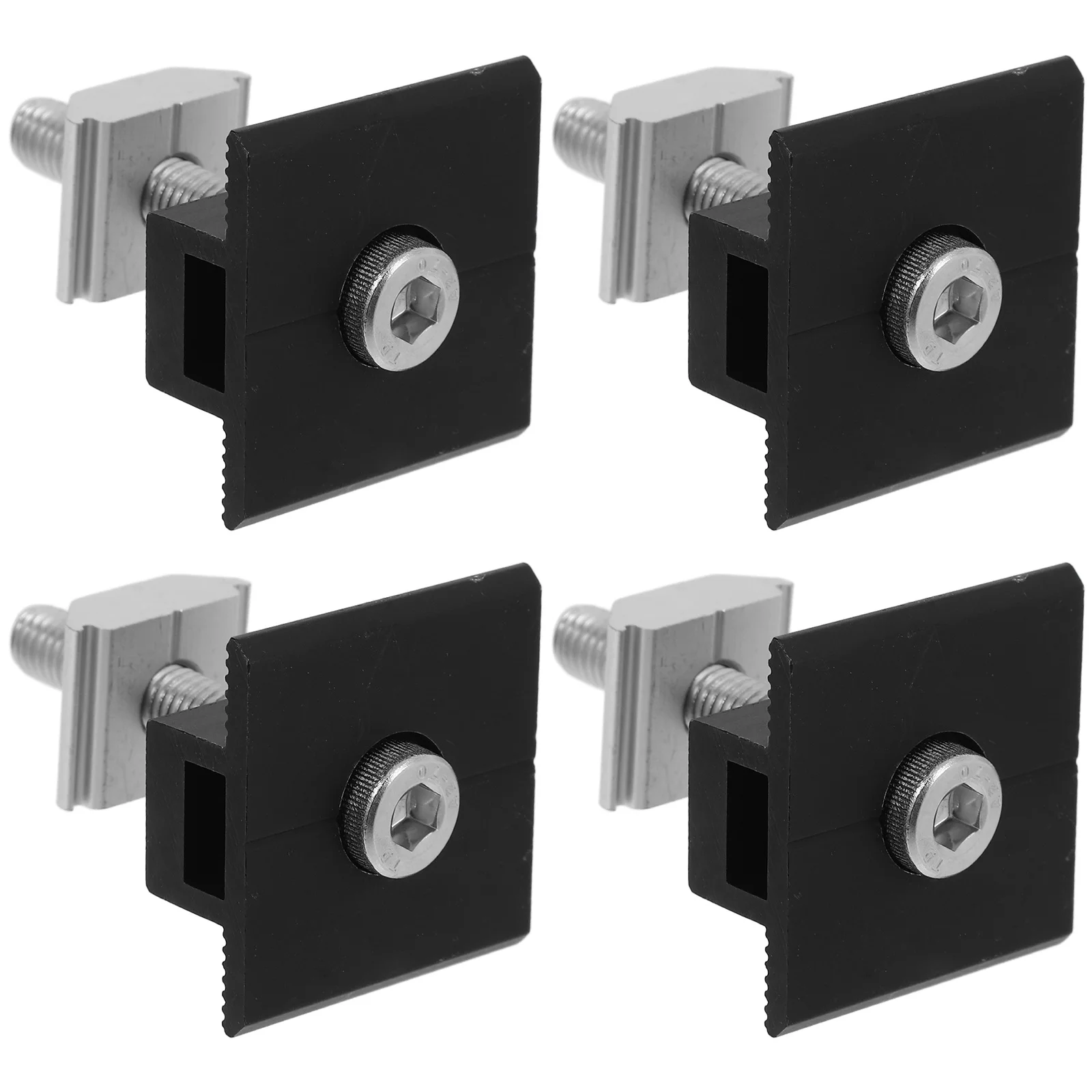 

4pcs Solar Panel Middle Clamp Aluminum Alloy Roof Mounting Brackets Durable For Rv Solar Installation Mounting