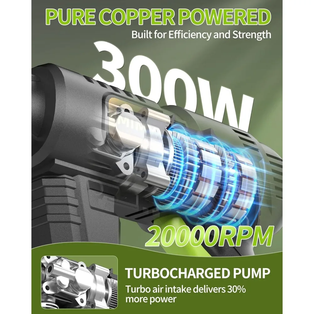 غسالة ضغط كهربائية لاسلكية 990 رطل لكل بوصة مربعة مع فوهة متعددة الوظائف، وخرطوم مرن بطول 23 قدم، وبطارية 21 فولت