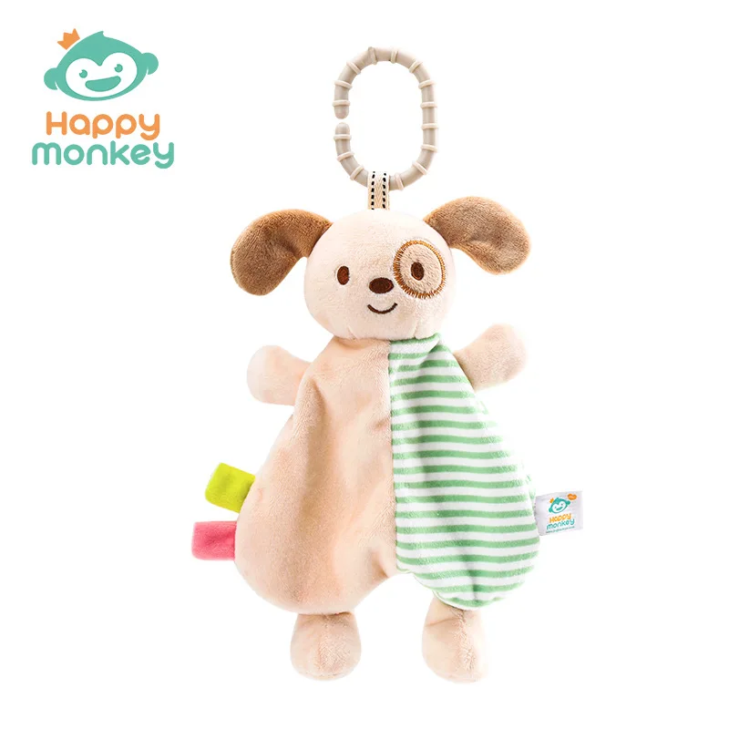 Baby Stroller Pendant Drool Towel Baby Soother Towel Can Be Gnawed 0-3 Years Old with Sleep Dolls Plush