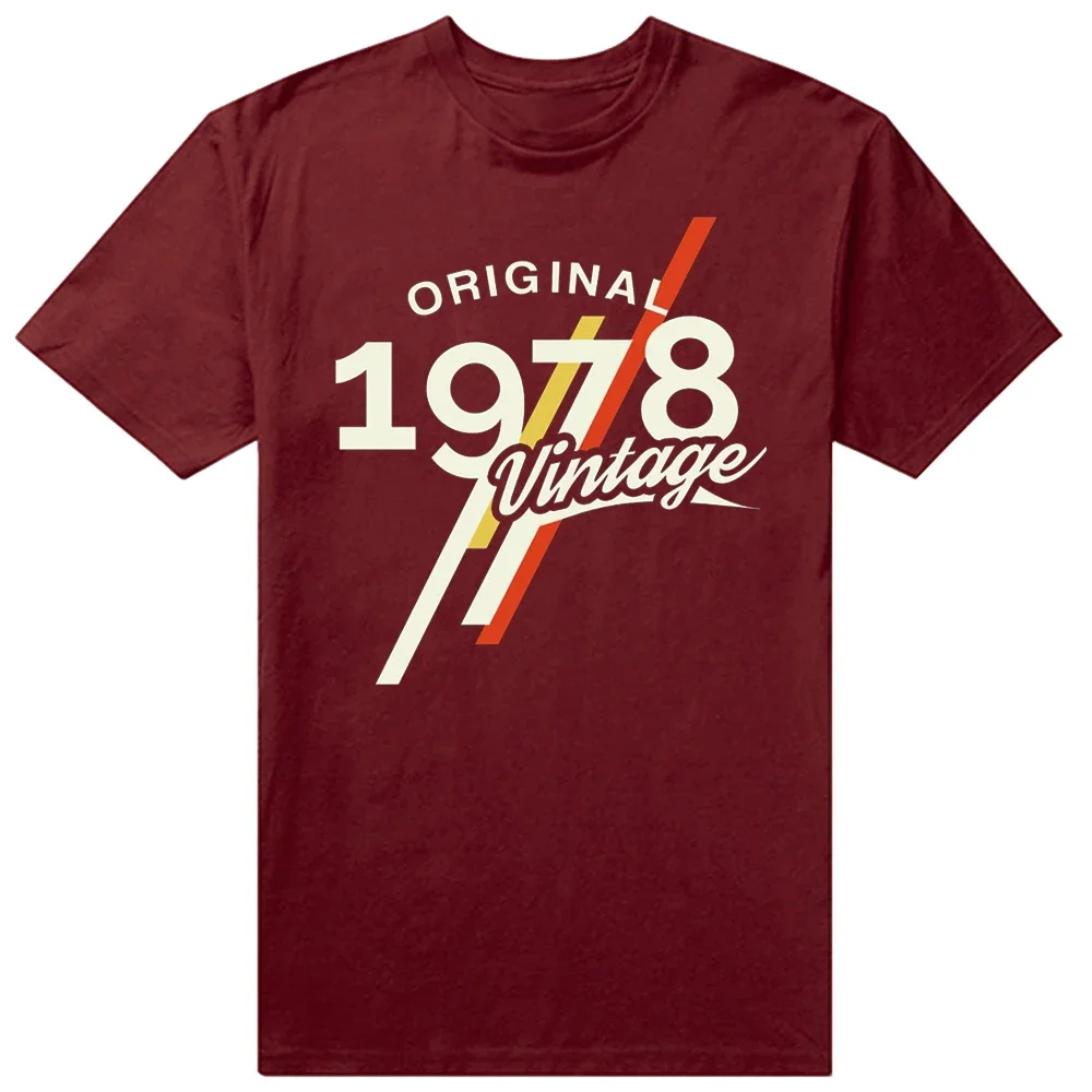 Original Vintage 1978 Retro Est 1978 Edition T Shirts Summer Graphic Cotton Streetwear Short Sleeve Birthday Gifts T-shirt