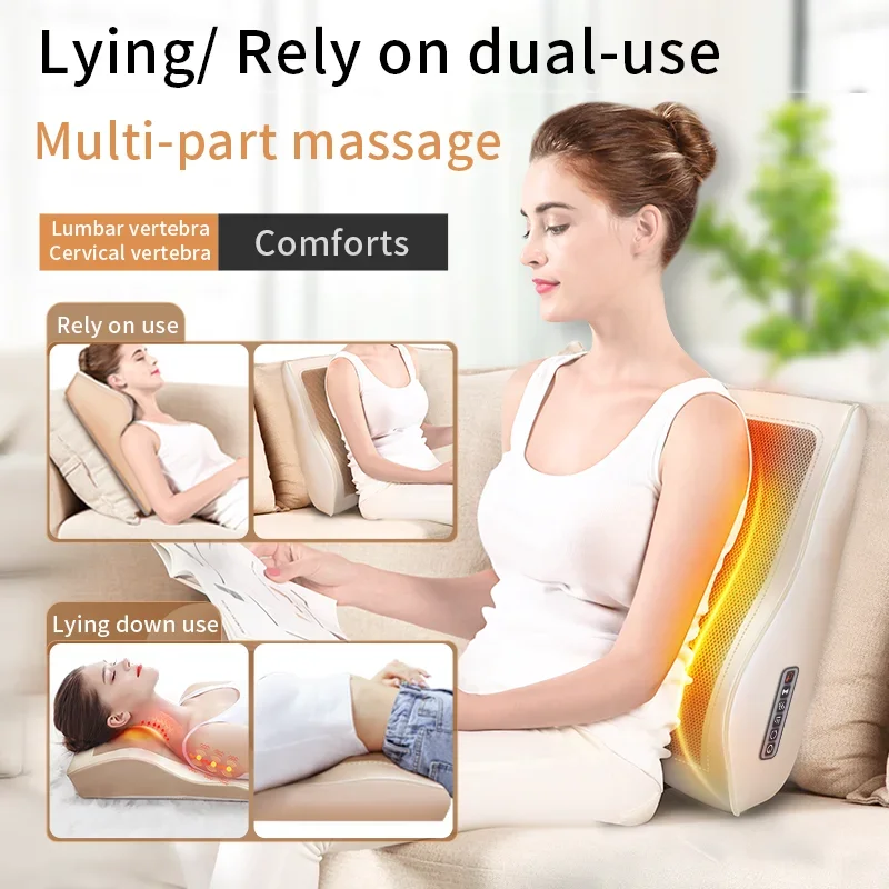 Jinkairui 4 Heads Elektrische Nek Lumbale Cervicale Massage Kussen Vibrerende Shiatsu Met Infrarood Verwarmde Auto Thuis Dual Gebruik