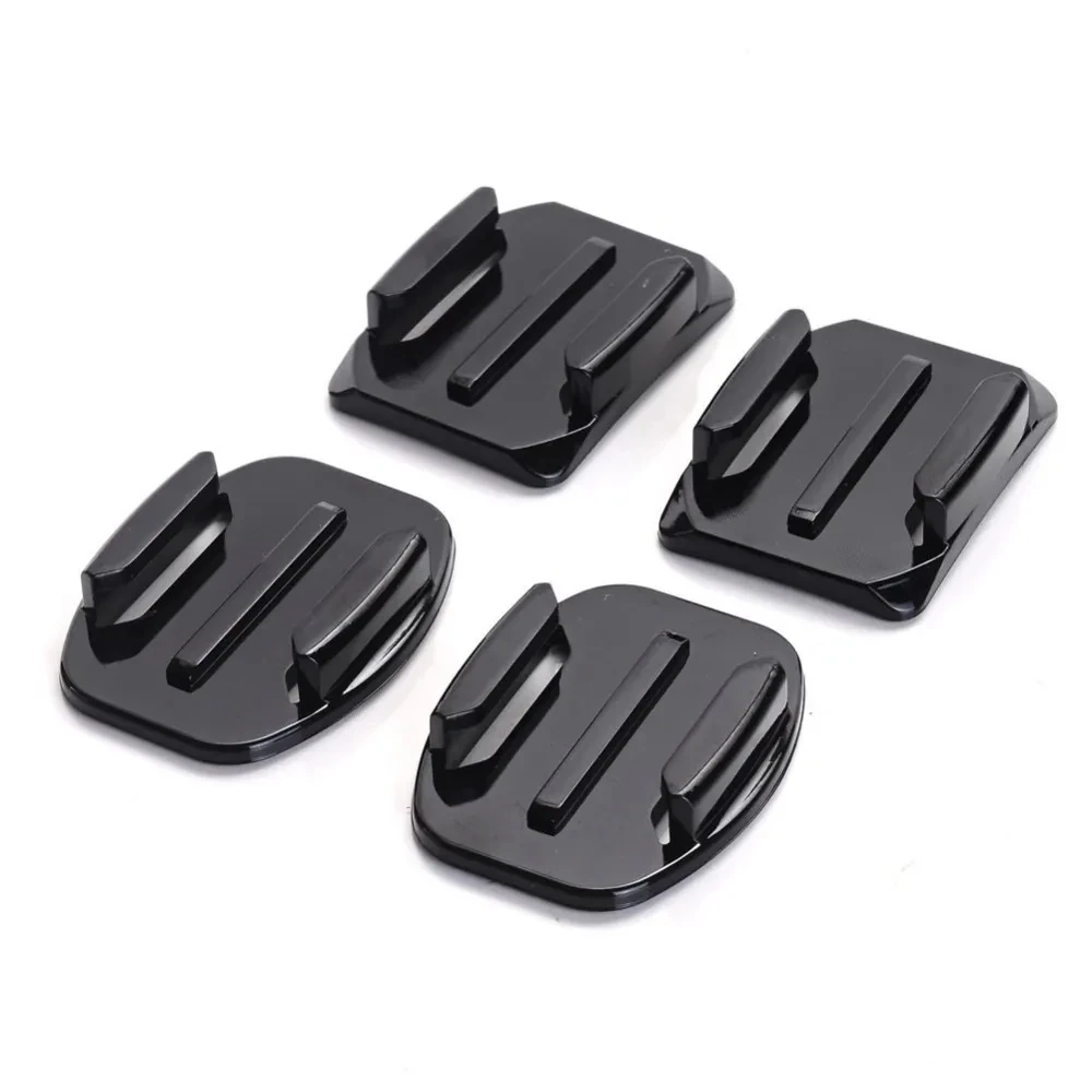 TELESIN Flat Adhesive Mount + Curved Mount Adhesive Camera Base for GoPro Hero 13 12 11 10 Insta360 X4 DJI Action 4 SJCAM Camera