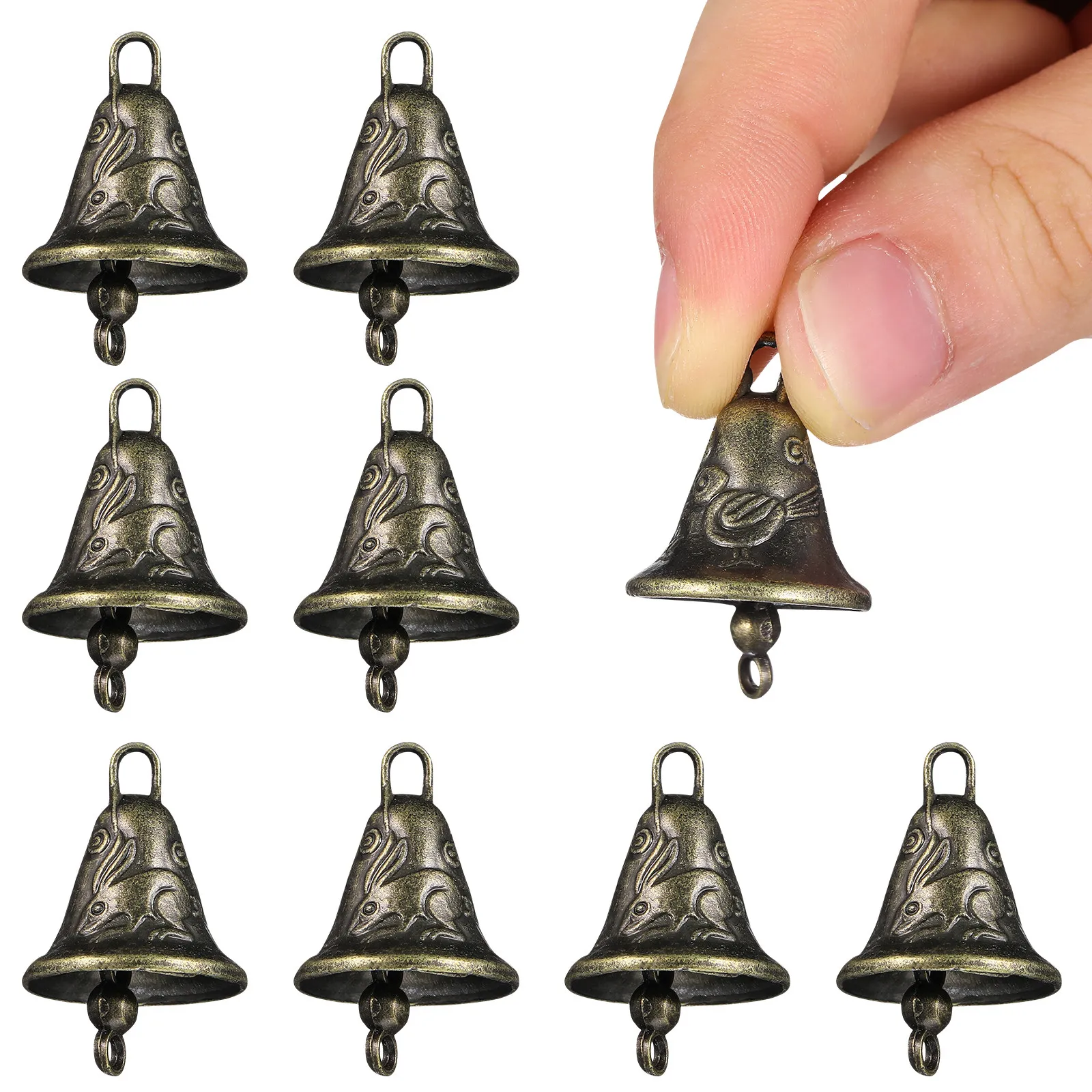 

20Pcs Feng Shui Bells Vintage Alloy Bells Compact Hanging Pendants for Doors Cars Wind Chime Bell Decorations Metal Bell Statues
