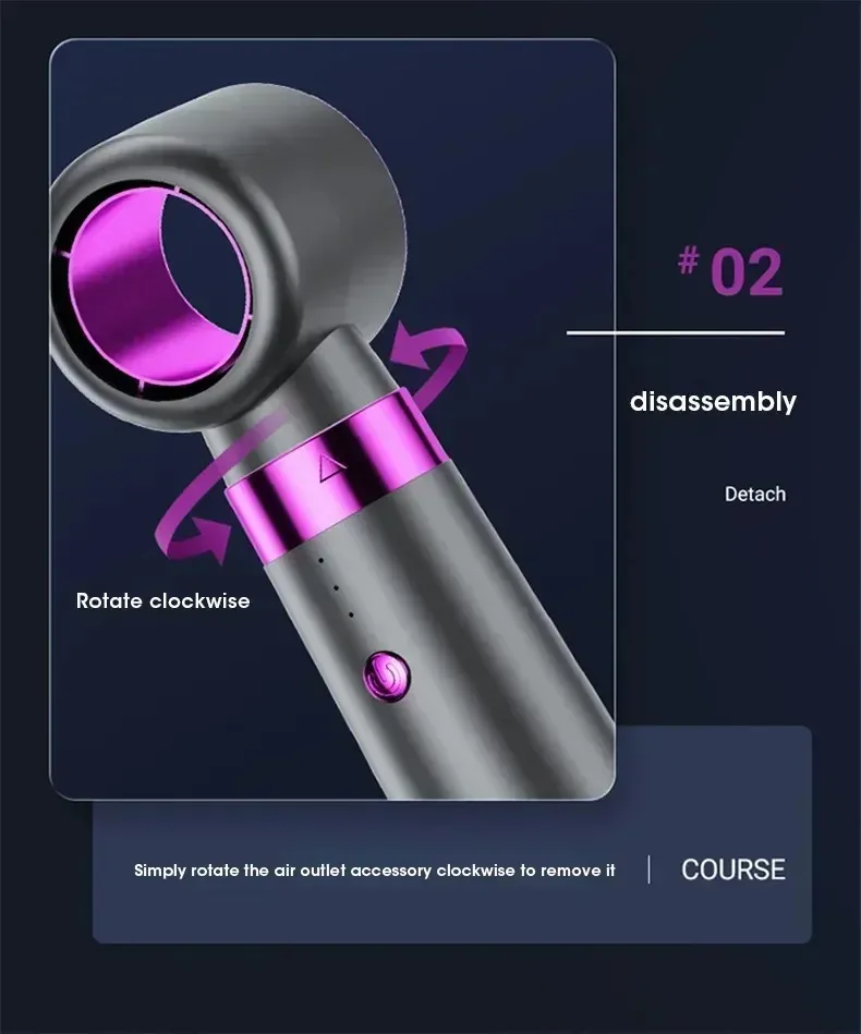 Reise-Haartrockner 5-in-1 mit Glätteisen, Lockenstab, Negativ-Ionen-Technologie, Schnelltrocknung, Starker Luftstrom, 110V-220V für Heim- und Salongebrauch – Detail 9