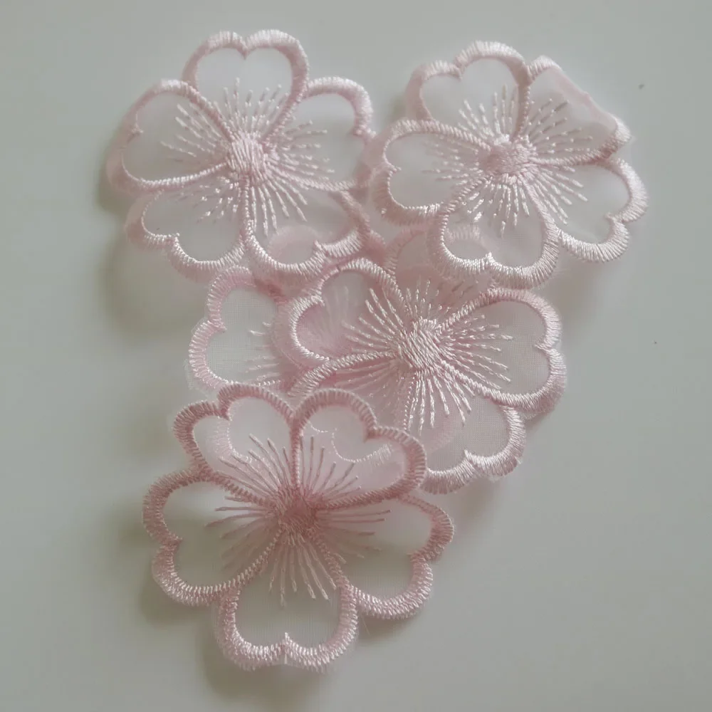 5pc embroidery flower patches for clothing DIY flower embroidered parches appliques for wedding dresses decoration parch ropa