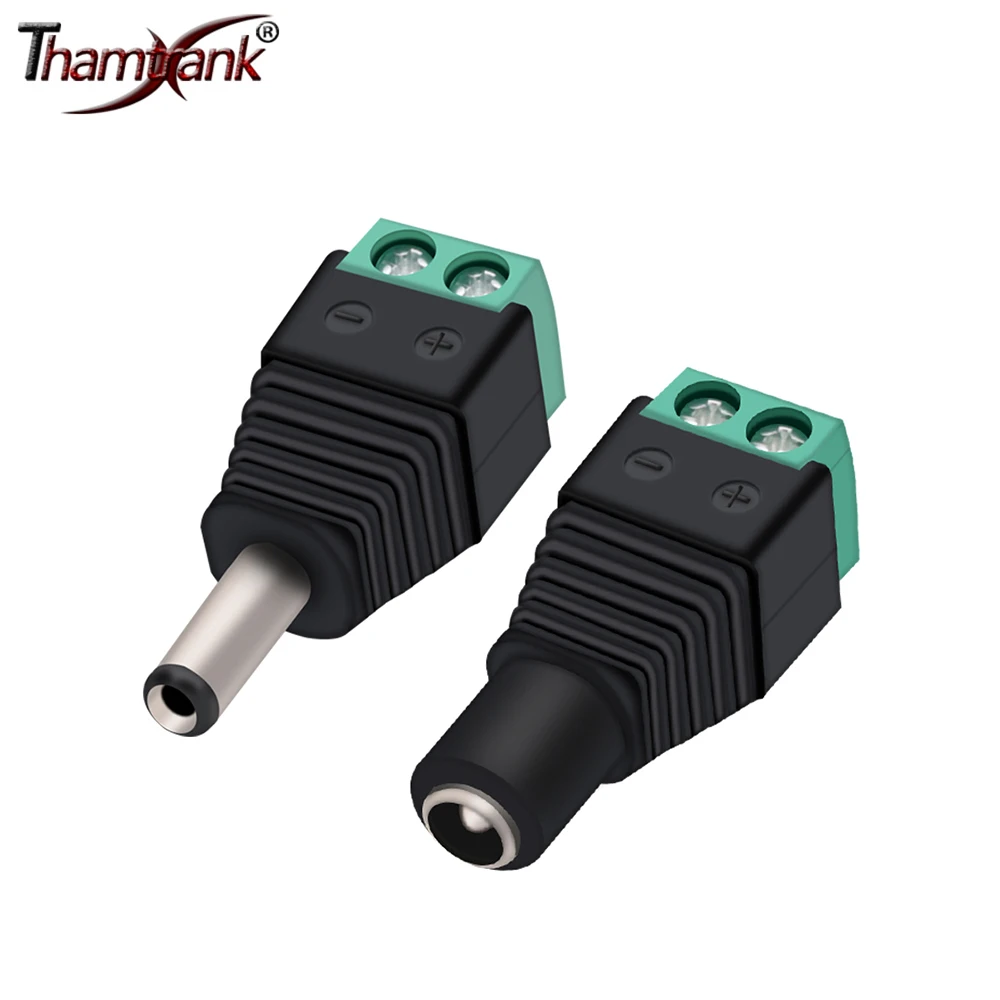 10pcs Cameras 2.1mm x 5.5mm Female Male DC Power Plug Adapter Female Jack Adapter Connector Male Plug Socket green 5.5x2.5mm DC