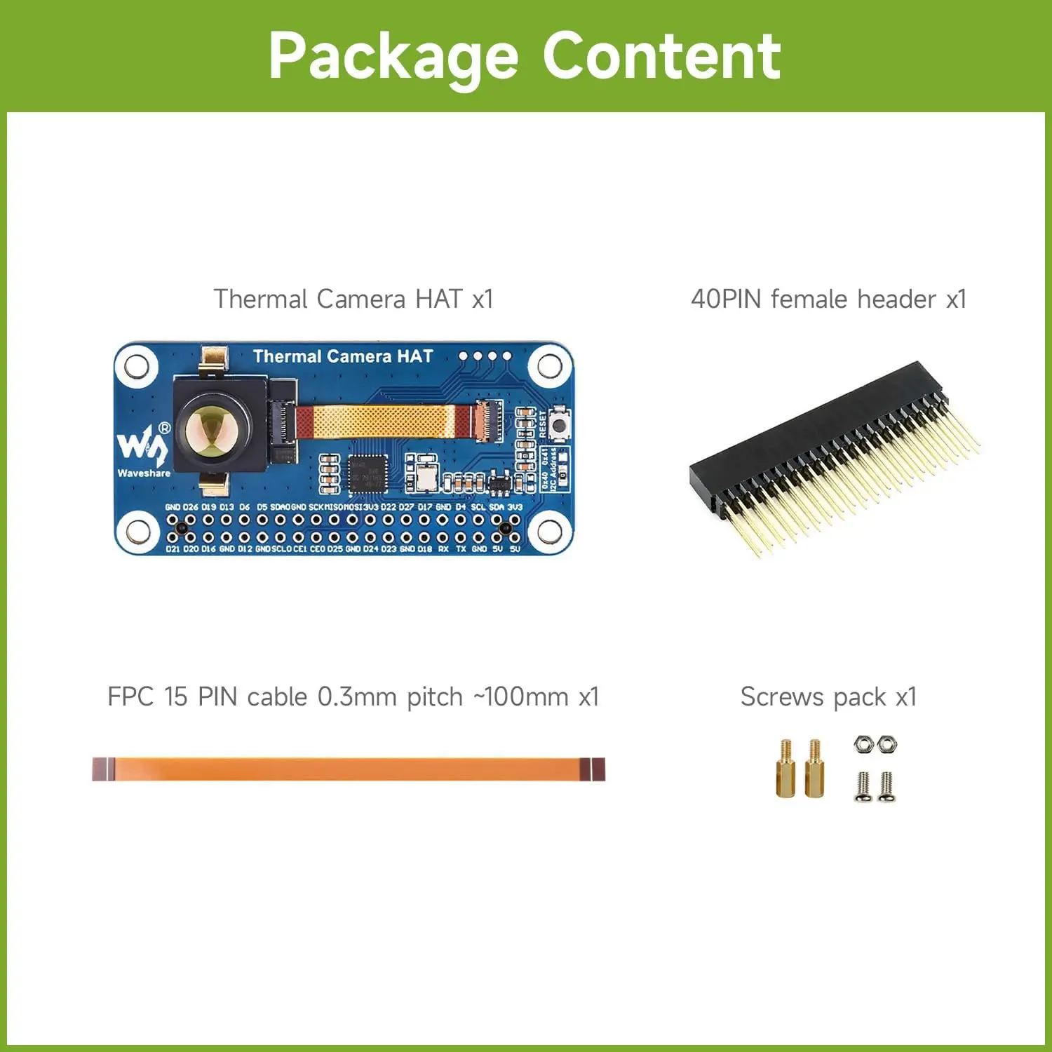 AvaCoreLong-wave IR Thermal Imaging Camera Sensor Module For RasPi RPI Raspberry Pi 3 Model B 4 5 Zero 2 W Projects 4B PI5 Acces