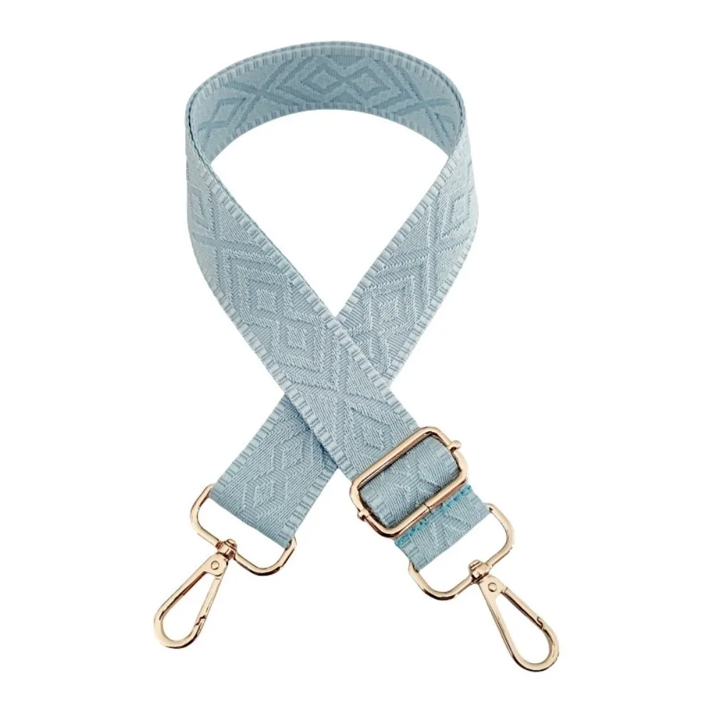 Fashion Adjustable Bag Replacement Strap Metal Clasps Detachable Canvas Shoulder Strap Thickened Jacquard Purse Handbag Belt