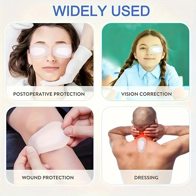 10Pcs  Eye Patches Postoperative Sterile Adhesive Light Blocking Eye Pad Eyesight Protection Amblyopia Correction Patches